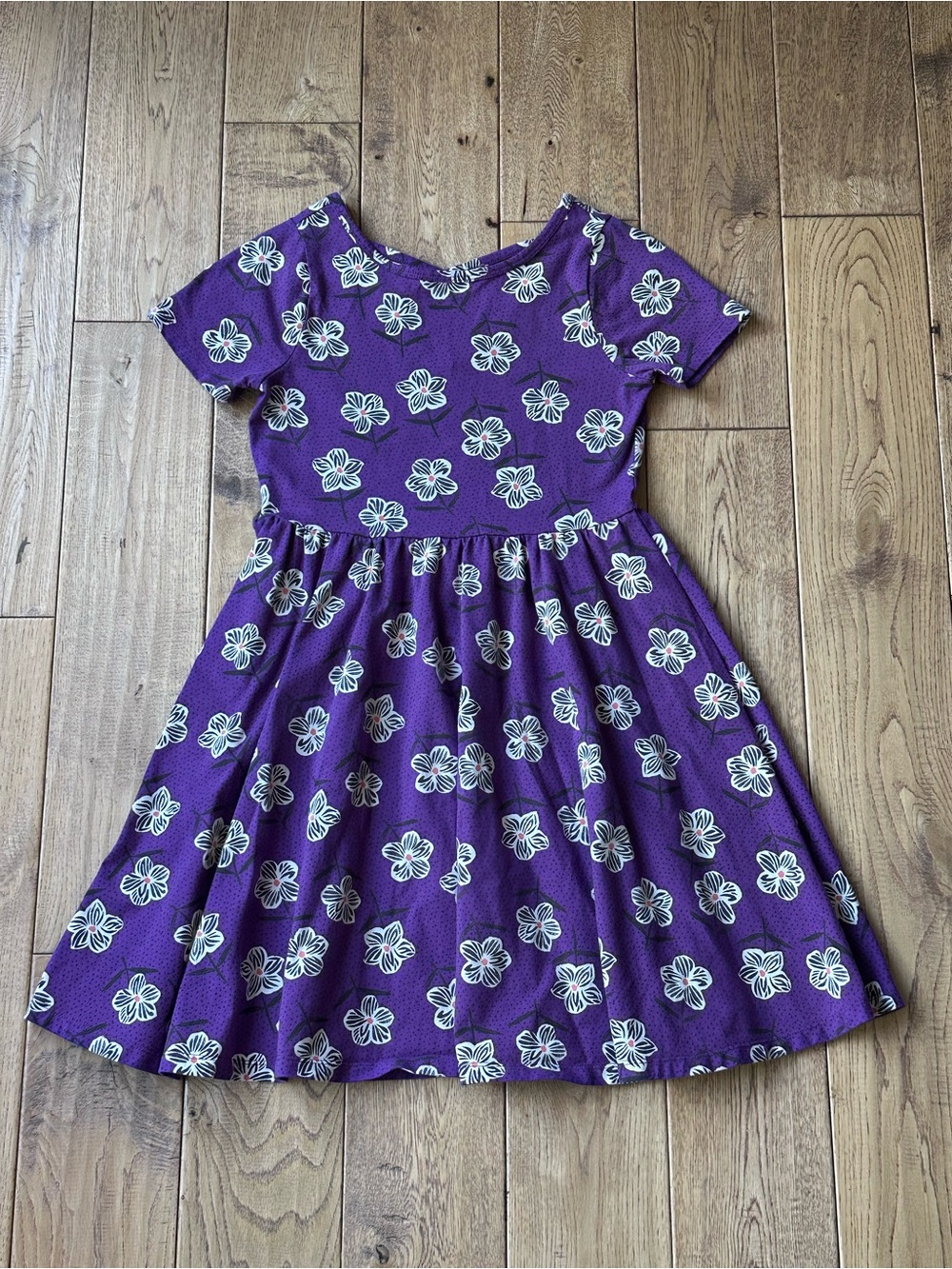 Tea Collection Purple Floral Short Sleeve Ballet Dress size 12